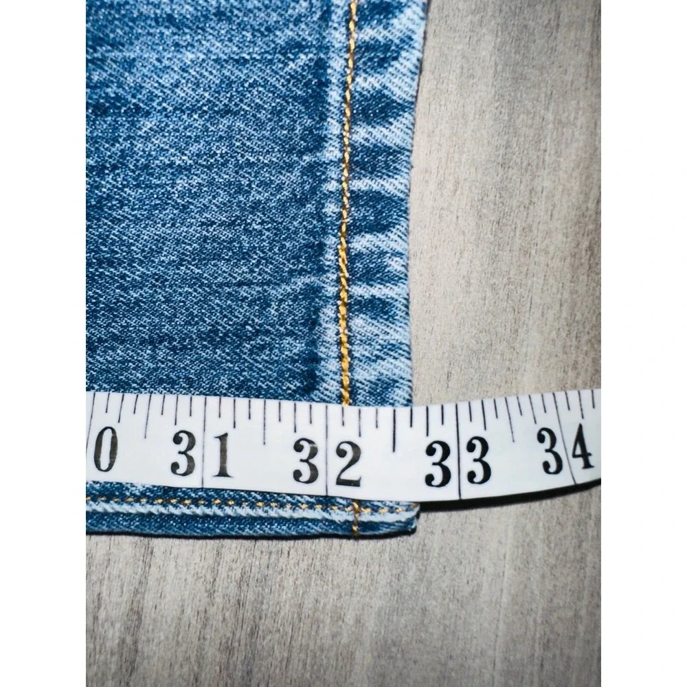 M1 Levi's 501‎ men's Button Fly jeans denim size 34 x 32 wallet imprint worn in